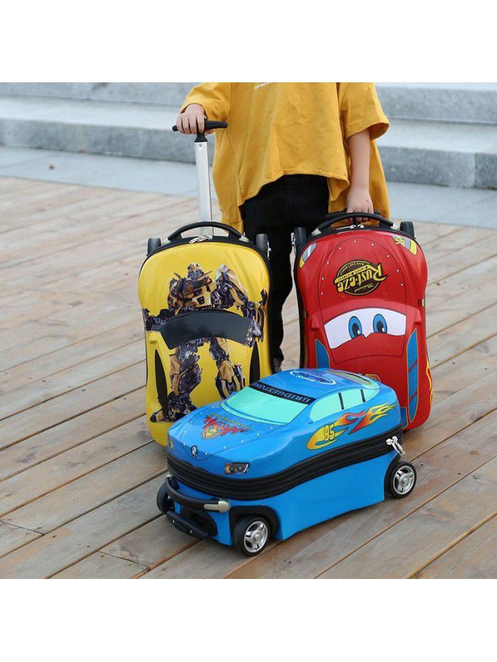  new kids cute travel case car shape design travel cartoon luggage set great suitcase for children 