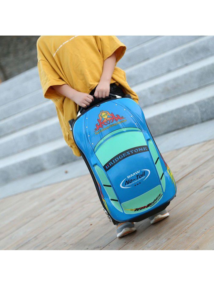  new kids cute travel case car shape design travel cartoon luggage set great suitcase for children 