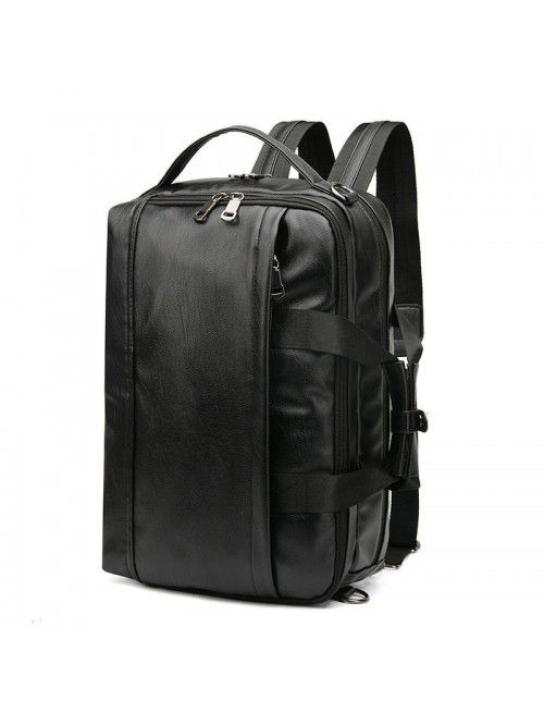 Classic waterproof leisure men pu backpack waterpr...