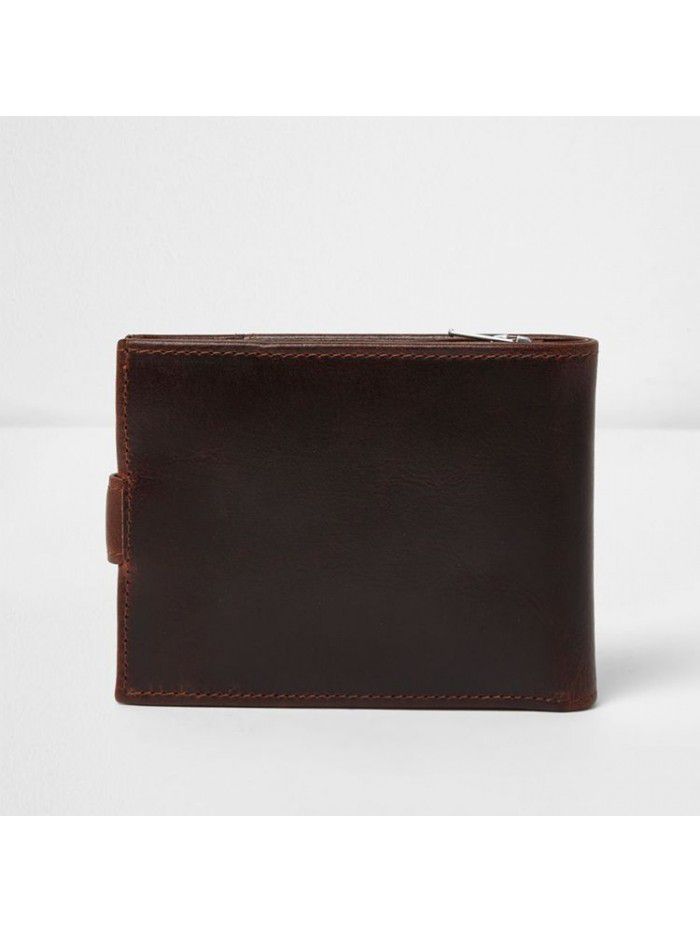 Men leather wallet in brown 