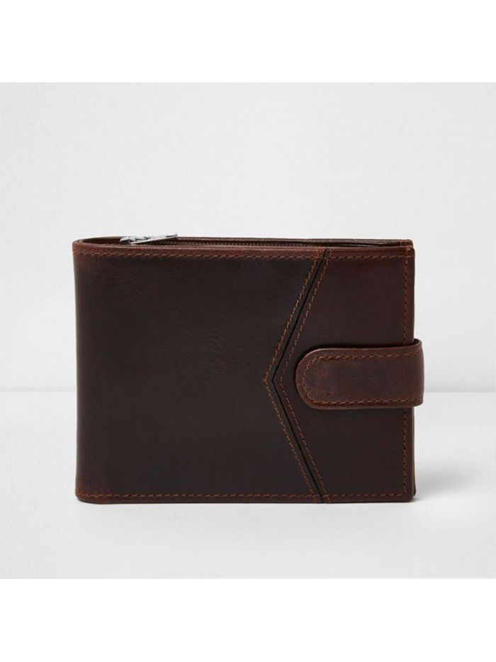 Men leather wallet in brown 