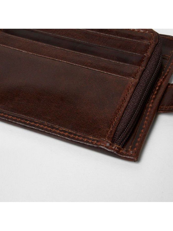 Men leather wallet in brown 