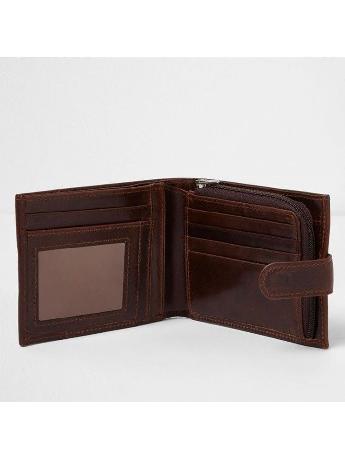 Men leather wallet in brown 