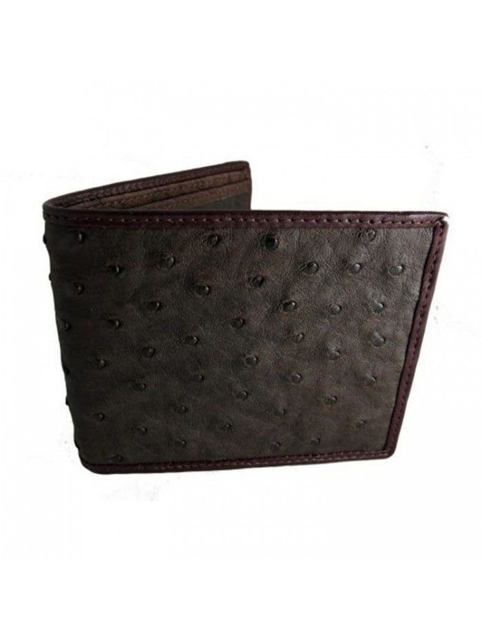 Custom grain ostrich pattern unisex genuine leather wallet special gift 