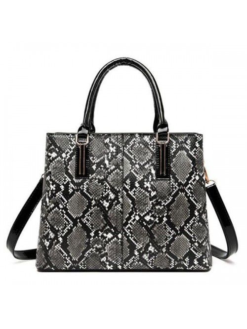 Luxury design snake print shoulder bags simple pu ...