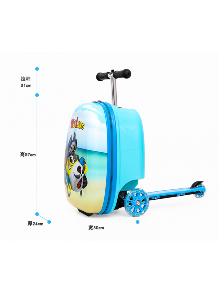 Trolley bag children luggage bags travel scooter suitcase for kids 