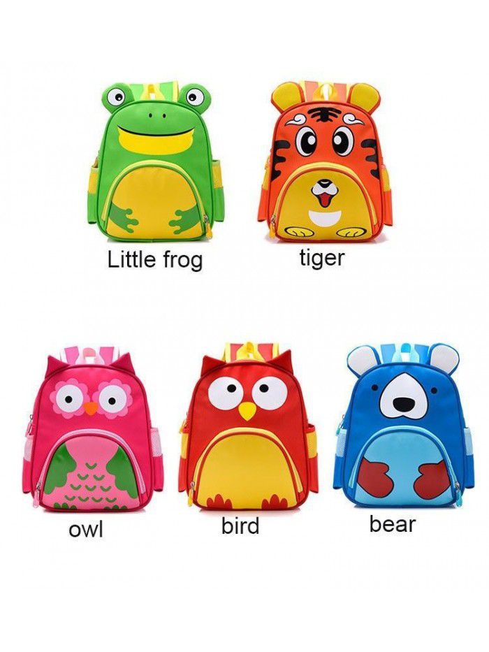 Popular Nylon Colorful Cute Cartoon Design Kids Backpack Children School Bag With Customized LOGO 