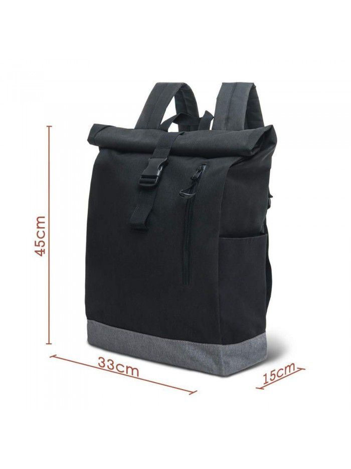 Hot Sale Waterproof Casual Roll Top Backpack with Laptop Compartment 