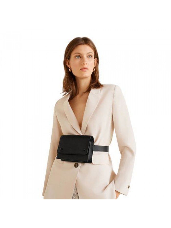 Custom  leather ladies  hip belt purse waist bag fashion fanny pack for women 