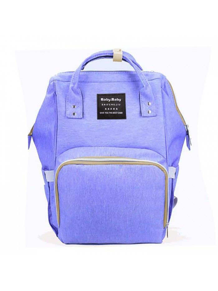 Cross border special purpose pure plain color Mommy bag multi-function storage bag foreign trade Mommy bag fashion out Backpack