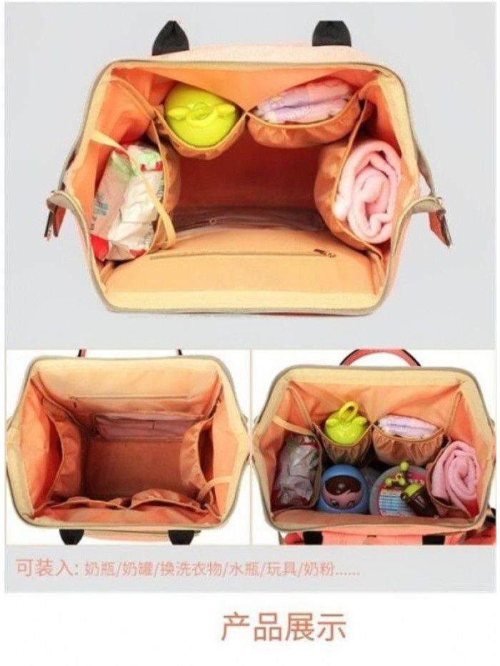 Cross border special purpose pure plain color Mommy bag multi-function storage bag foreign trade Mommy bag fashion out Backpack