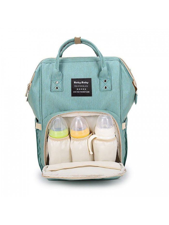 Cross border special purpose pure plain color Mommy bag multi-function storage bag foreign trade Mommy bag fashion out Backpack