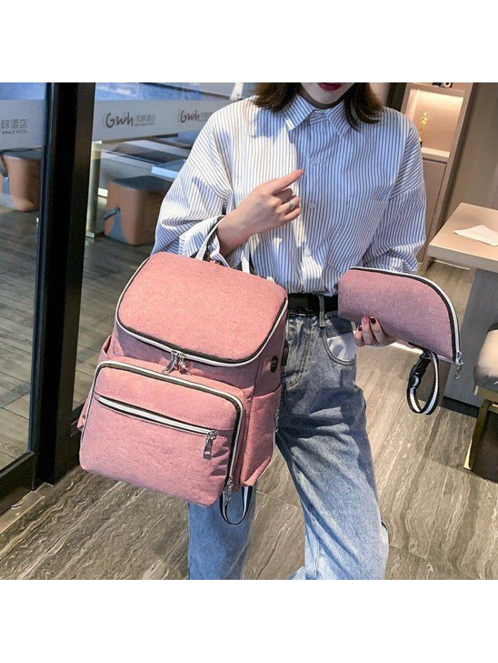 Manufacturers wholesale multi-functional large capacity fashion Mommy bag new out light baby mother and Baby Bag Backpack