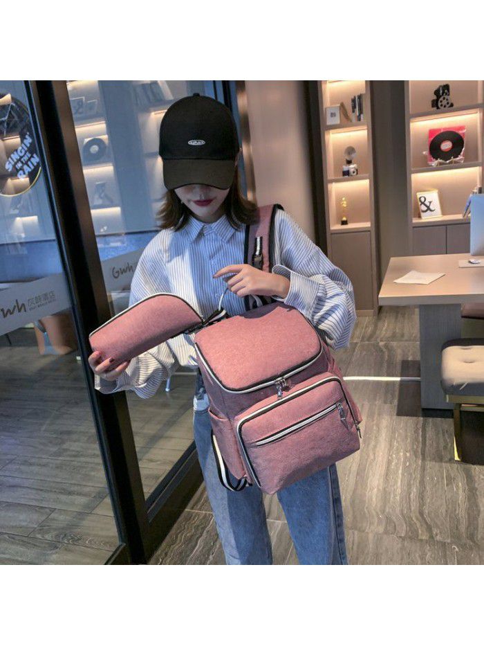 Manufacturers wholesale multi-functional large capacity fashion Mommy bag new out light baby mother and Baby Bag Backpack