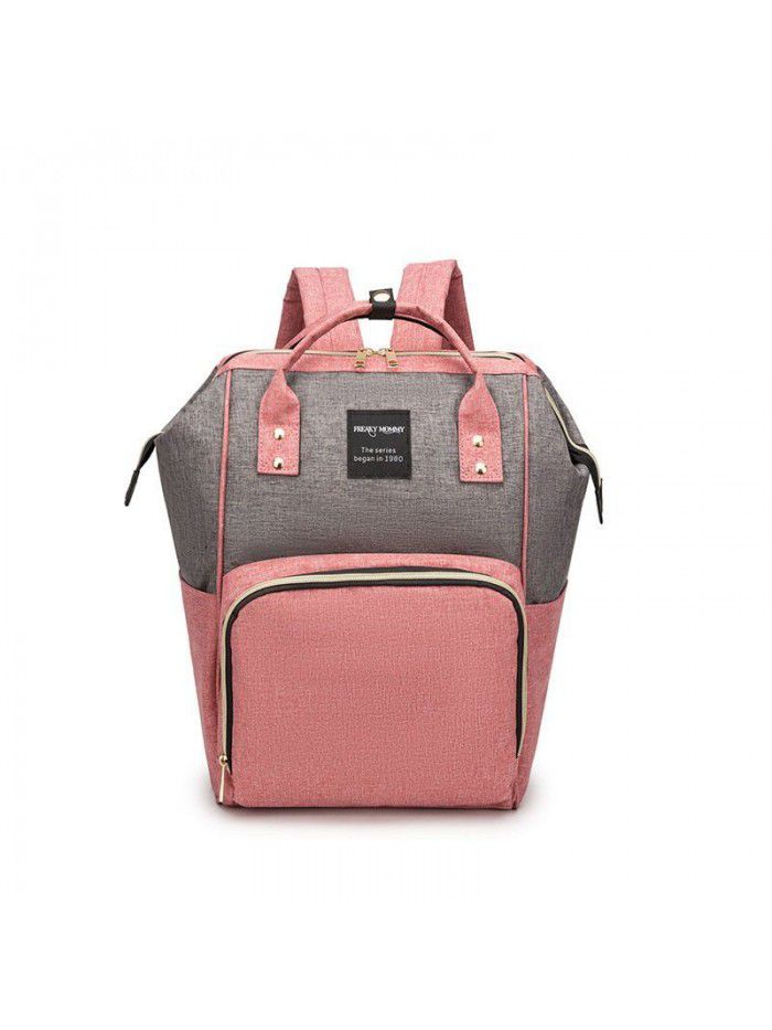 Manufacturer's new double shouldered Mommy bag multi-function large capacity mother baby bag carry out diaper bag baby backpack