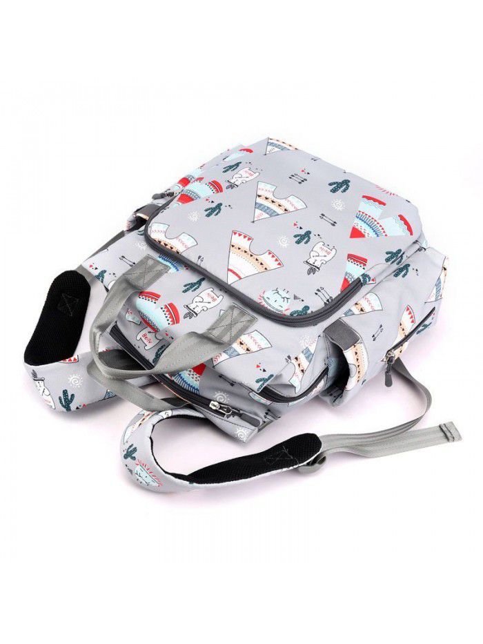 Creative multi-functional new double shoulder Mommy bag large capacity Mommy bag fashion baby bag out backpack wholesale