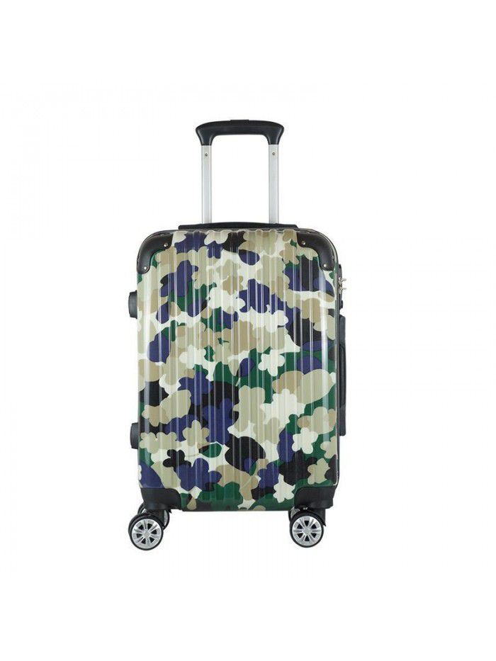 Dongguan factory pattern custom camouflage Trolley Case Cardan wheel password lock suitcase children's luggage wholesale