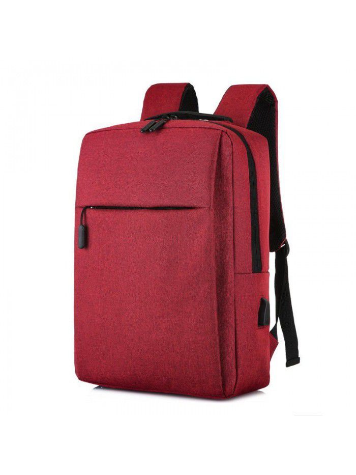 Custom logo cross border millet backpack new simple USB charging backpack men's and women's leisure business computer bag
