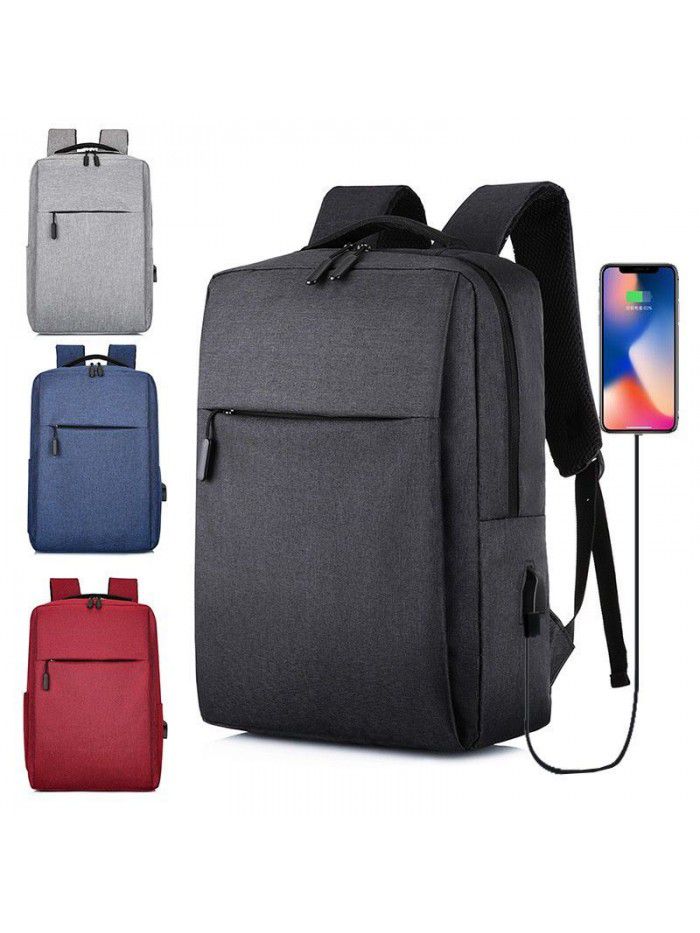 Custom logo cross border millet backpack new simple USB charging backpack men's and women's leisure business computer bag
