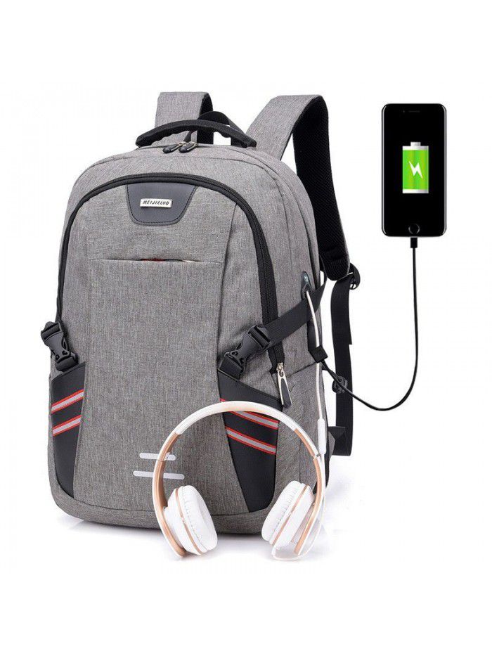 Oxford cloth Travel Backpack large capacity multi-function computer schoolbag 2019 new USB charging leisure backpack
