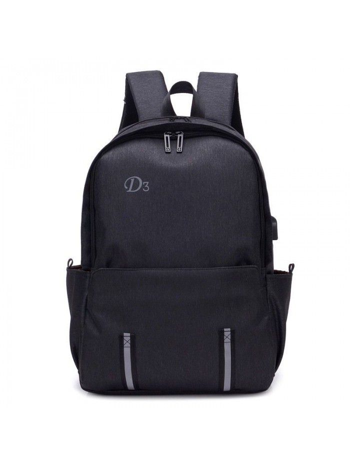 New backpack men USB charging backpack waterproof reflective Student Backpack large capacity computer bag travel leisure
