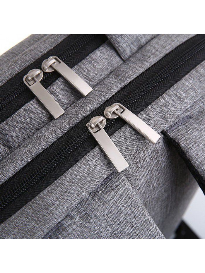 Custom logo 2019 new aluminum shoulder bag USB charging Backpack Laptop bag business bag for men and women
