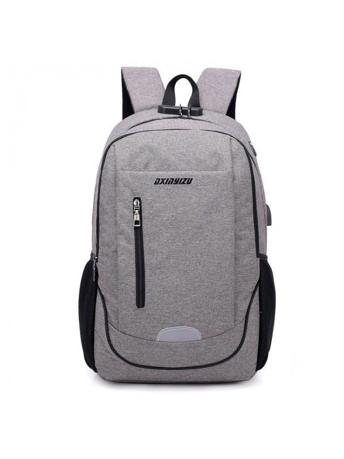 Korean men's anti-theft backpack fashion trend computer bag junior high school students bag large capacity travel
