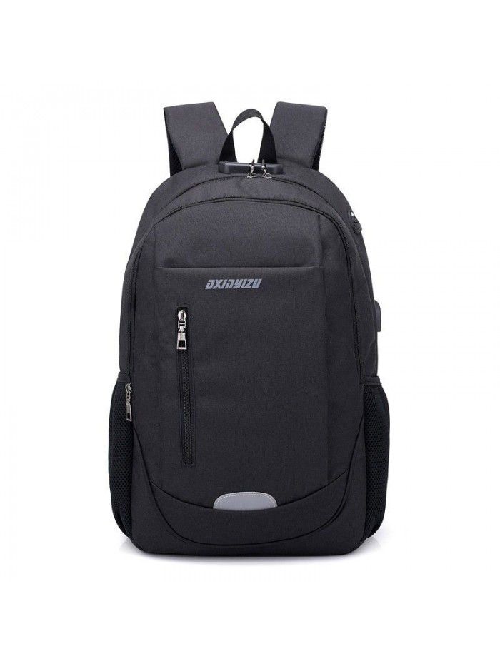 Korean men's anti-theft backpack fashion trend computer bag junior high school students bag large capacity travel
