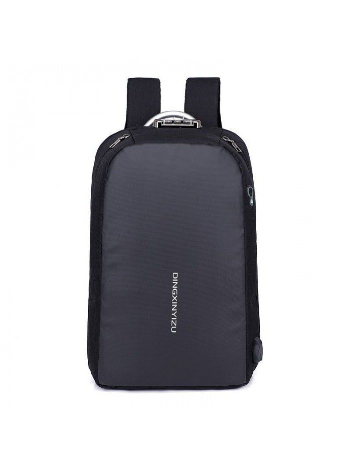 Men's large capacity password lock backpack anti-theft USB charger backpack computer bag business cross-border travel
