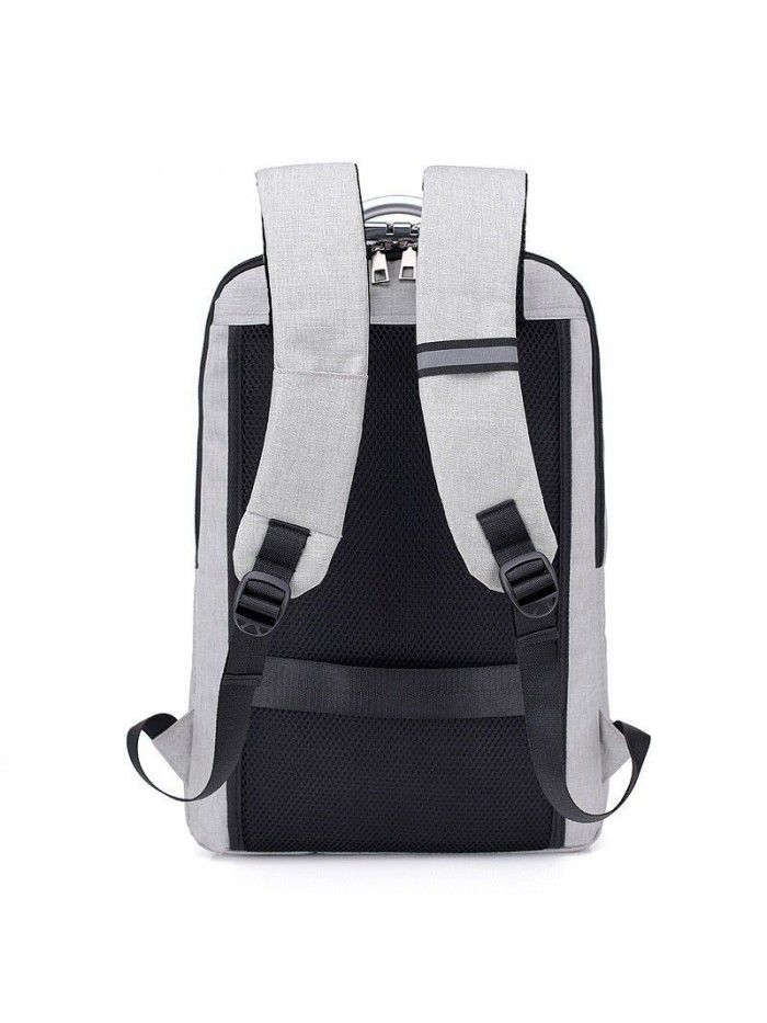 Men's large capacity password lock backpack anti-theft USB charger backpack computer bag business cross-border travel
