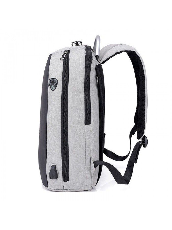 Men's large capacity password lock backpack anti-theft USB charger backpack computer bag business cross-border travel
