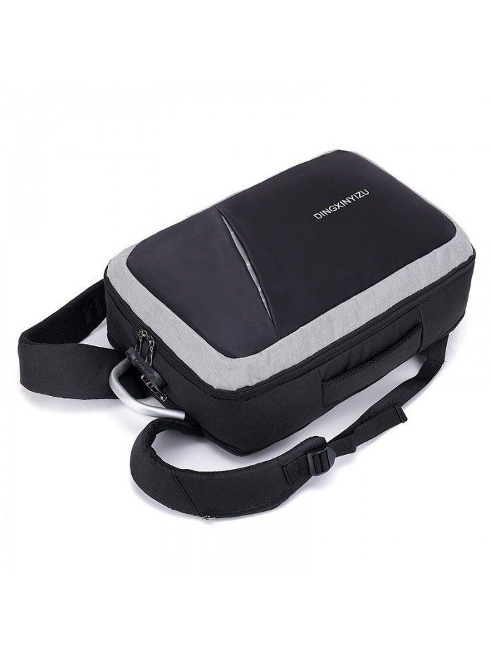 Computer bag large capacity travel bag double shoulder bag USB charging intelligent men waterproof new business leisure
