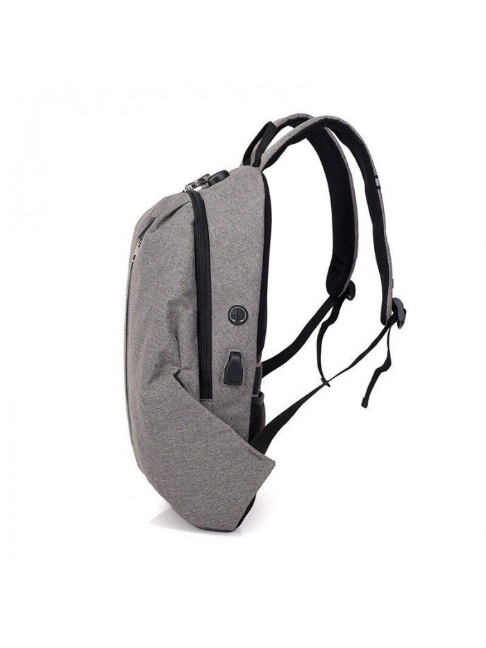 Multi grid USB charging backpack creative fashion men's College bag travel leisure Computer Backpack
