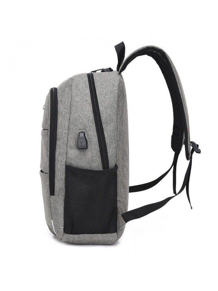 Men's fashion trend leisure backpack women's USB charging travel backpack computer junior high school student bag
