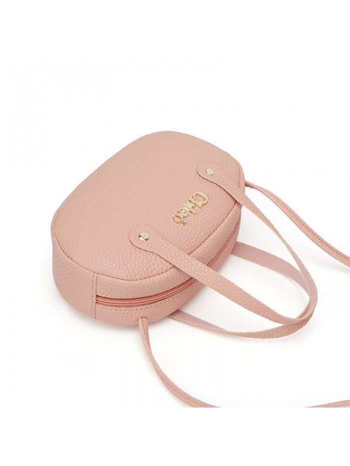 Foreign trade small bag women wholesale 2019 summer new leisure Women's single shoulder bag portable lychee pattern small round bag zero wallet
