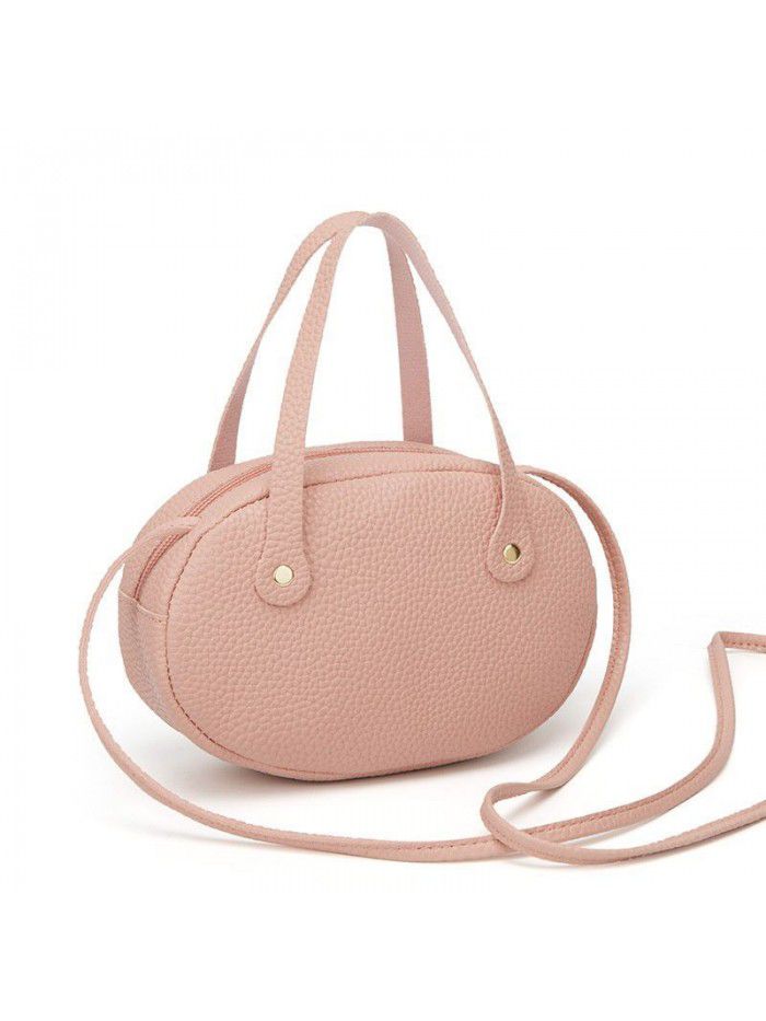 Foreign trade small bag women wholesale 2019 summer new leisure Women's single shoulder bag portable lychee pattern small round bag zero wallet
