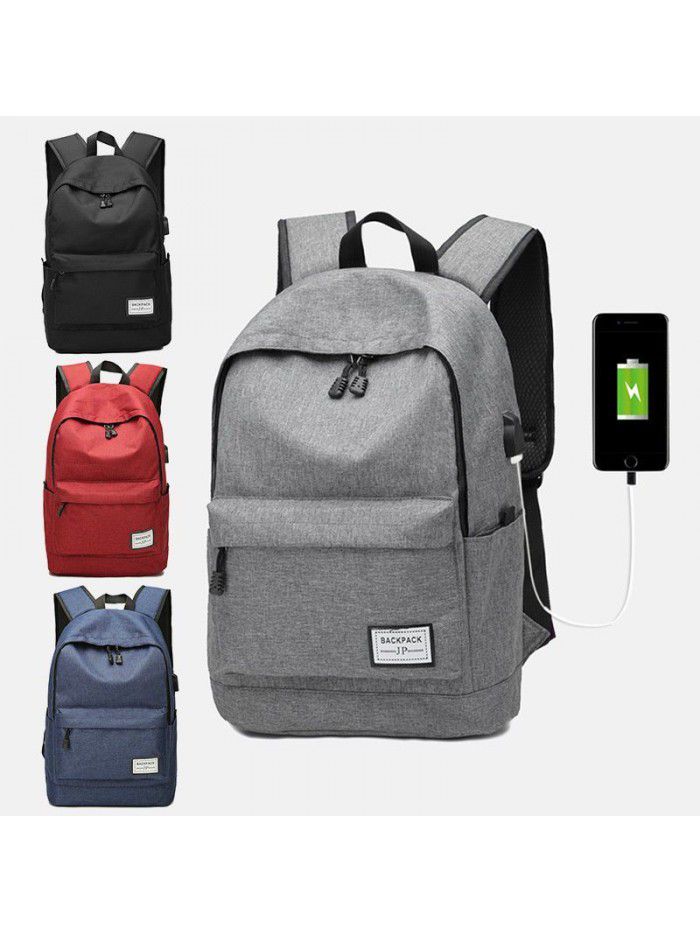 Cross border one new 2019 backpack USB charging multifunctional backpack leisure backpack student bag
