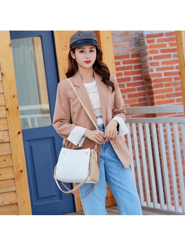 Bag female 2020 new foreign trade sub mother bag Korean version all-around portable single shoulder bag female Large Bag Messenger Bag Bucket Bag
