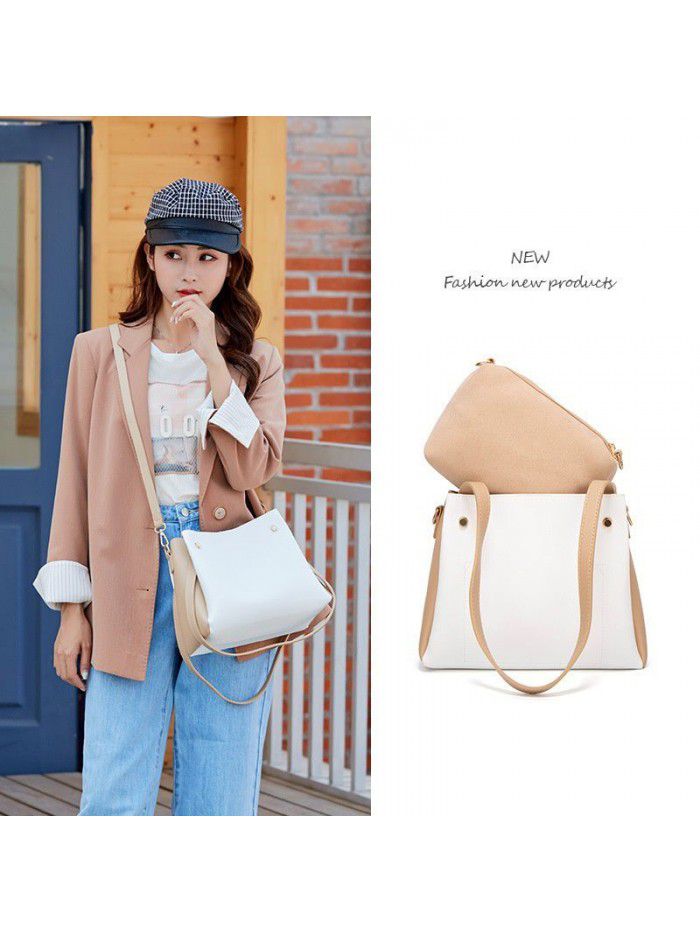 Bag female 2020 new foreign trade sub mother bag Korean version all-around portable single shoulder bag female Large Bag Messenger Bag Bucket Bag
