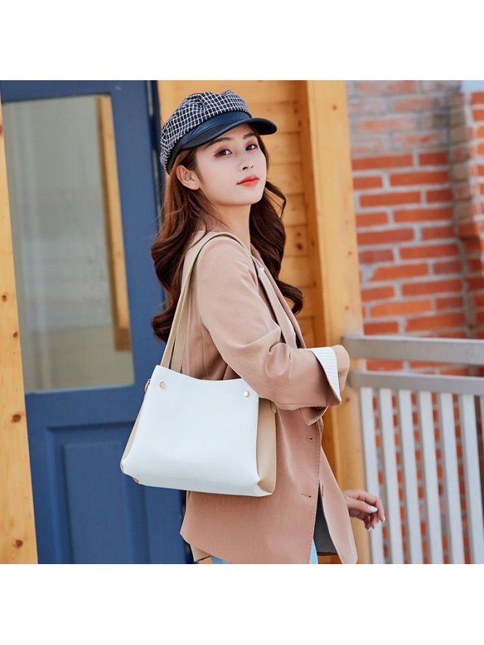 Bag female 2020 new foreign trade sub mother bag Korean version all-around portable single shoulder bag female Large Bag Messenger Bag Bucket Bag
