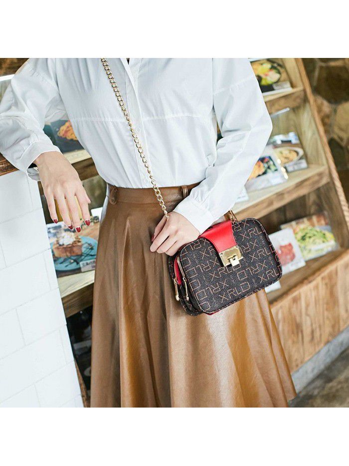 Bag women 2020 new spring Korean style all-around chain small square bag multi-layer Single Shoulder Messenger Bag Small Bag
