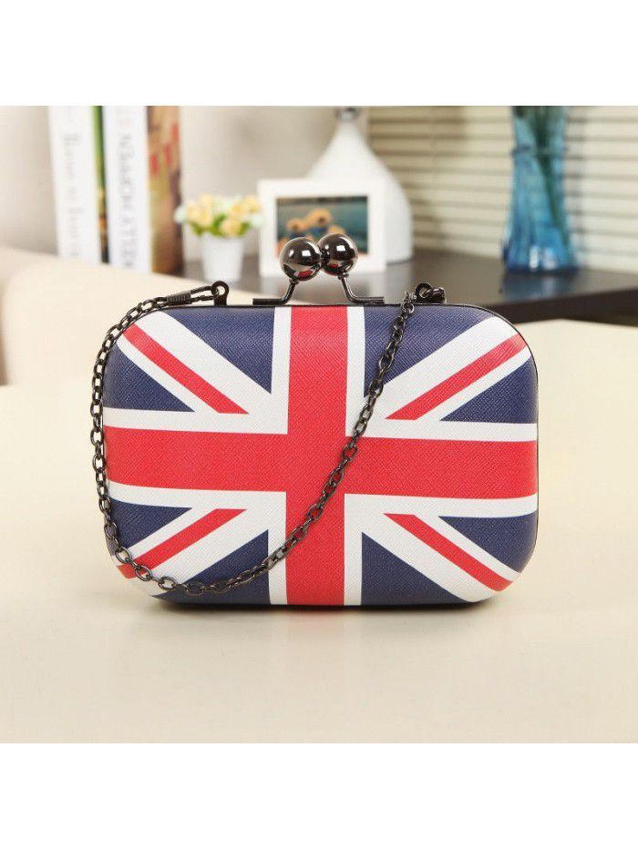 Dinner bag, one of the most popular 2019 single shoulder bags, women's rice character national flag, women's grab Mini messenger chain bag
