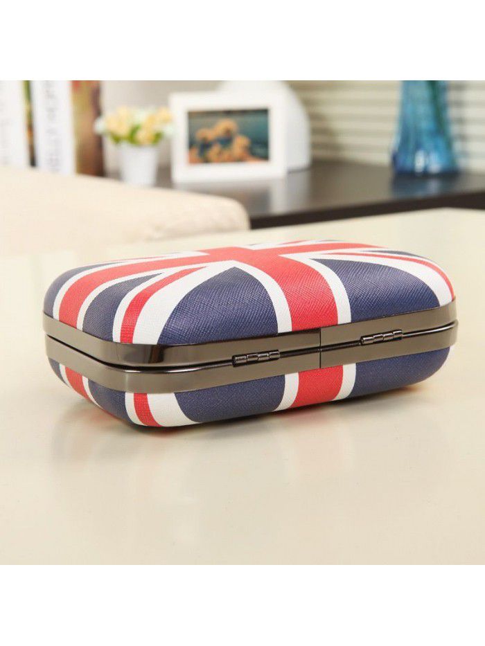 Dinner bag, one of the most popular 2019 single shoulder bags, women's rice character national flag, women's grab Mini messenger chain bag
