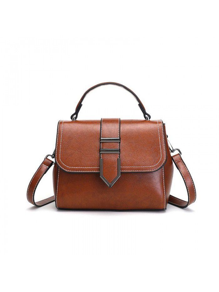 Foreign trade wholesale fashion single shoulder bag women 2019 new Korean version retro hand-held messenger bag simple and versatile women's bag
