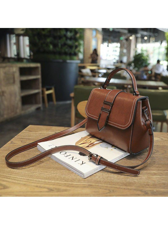 Foreign trade wholesale fashion single shoulder bag women 2019 new Korean version retro hand-held messenger bag simple and versatile women's bag
