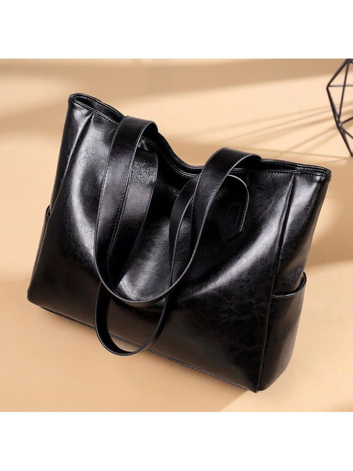 Large bag women 2020 new Korean version simple and versatile handbag cross border large capacity single shoulder bag tote bag women's bag