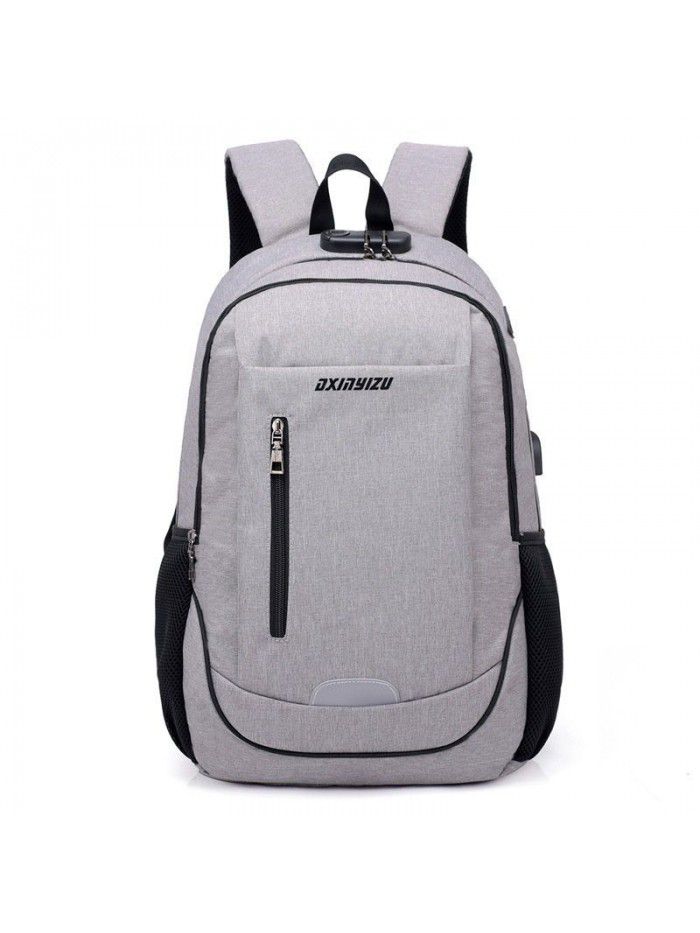 Korean men's anti-theft backpack fashion trend computer bag junior high school students bag large capacity travel
