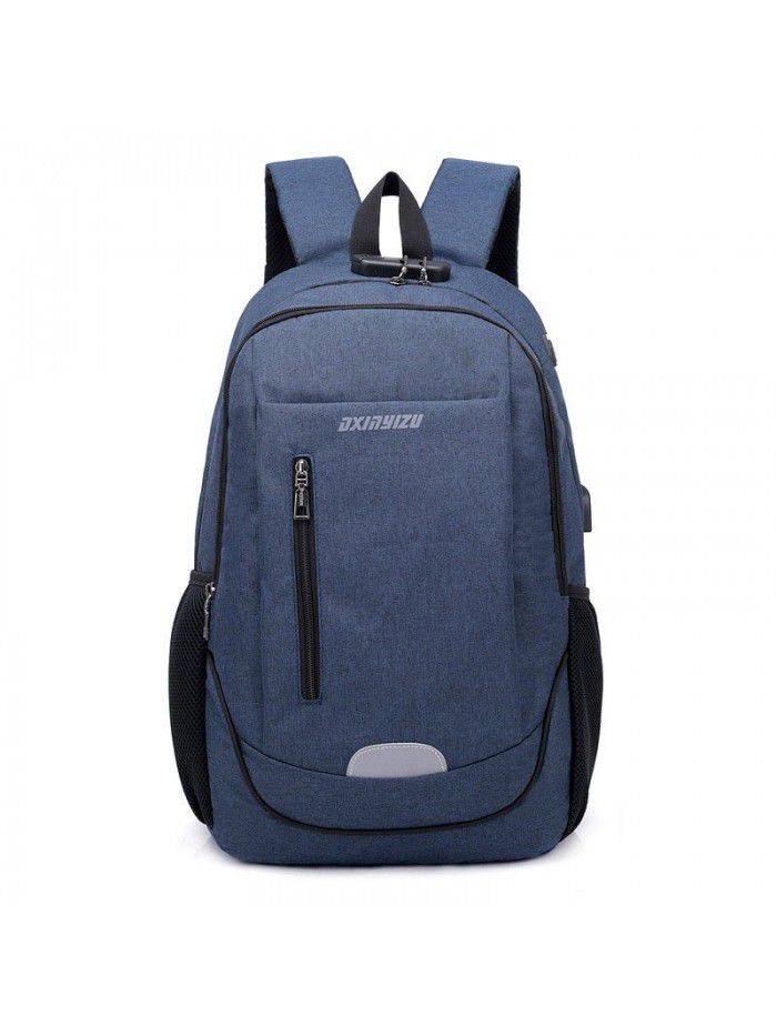 Korean men's anti-theft backpack fashion trend computer bag junior high school students bag large capacity travel
