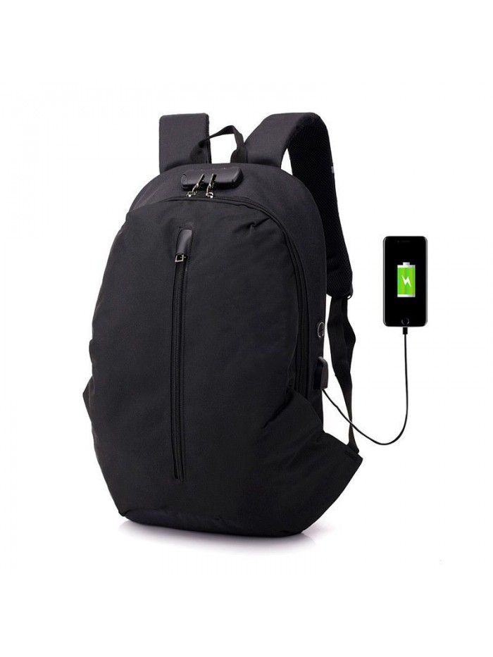 Multi grid USB charging backpack creative fashion men's College bag travel leisure Computer Backpack
