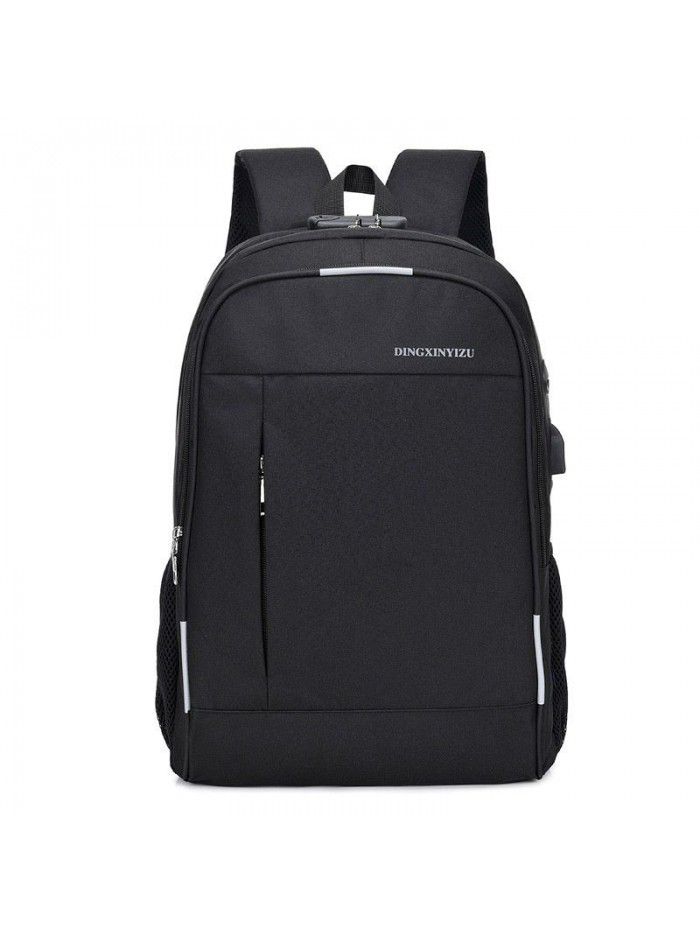 New leisure USB charging backpack men's business Backpack Light simple computer bag fashion student bag
